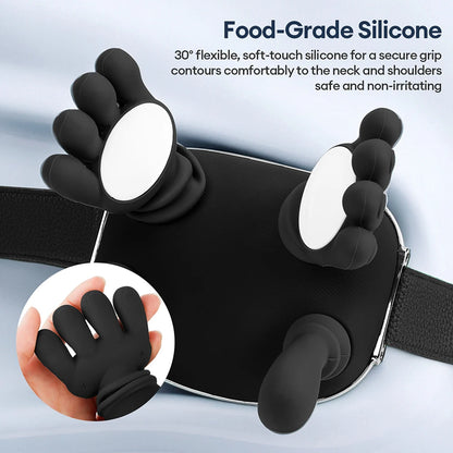4D Bionic Finger Neck Shoulder Massager Wireless Neck Cervical Trapezius Kneading Massage Shawl Brushless Motor Neck masajeador